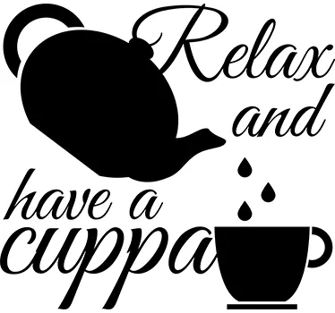 Relax and have a cuppa naklejka - TenStickers