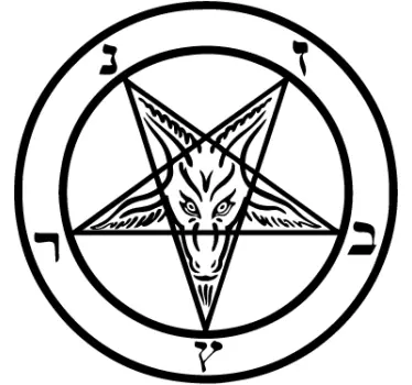 Naklejka na ścianę do sypialni Symbol pentagram - TenStickers