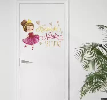 Naklejka na ścianę mała Księżniczka - TenStickers