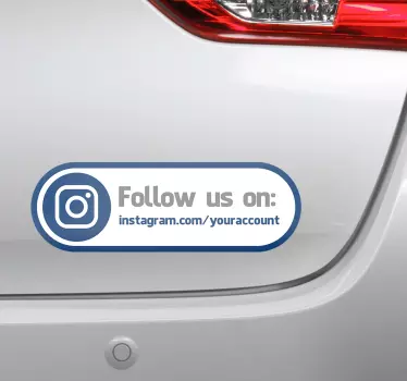 Naklejka śledź nas na Instagramie - TenStickers