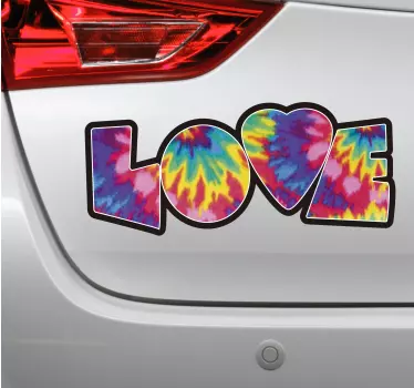Naklejka ścienna love tie dye - TenStickers