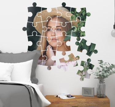 Naklejki na ścianę 3d puzzle palma - TenStickers