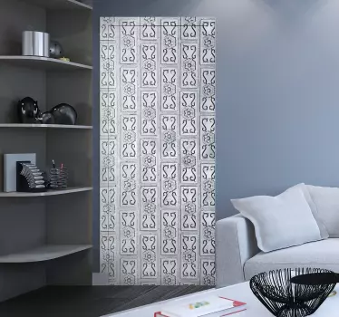 Naklejka na ścianę szlaczki Ornamenty na drzwi - TenStickers