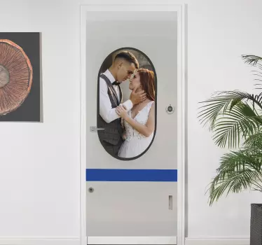 Naklejka na drzwi 3d metro personalizowana - TenStickers