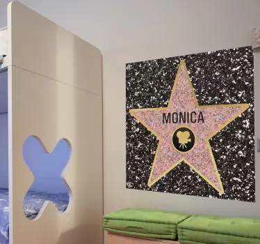 Naklejka na podłogę oryginalna gwiazda Hollywood - TenStickers