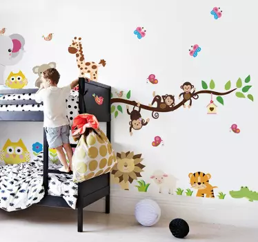 Naklejka na ścianę dla dzieci dżungla - TenStickers