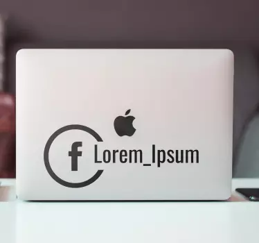 Naklejka na witrynę sklepową spersonalizowane konto Facebook - TenStickers