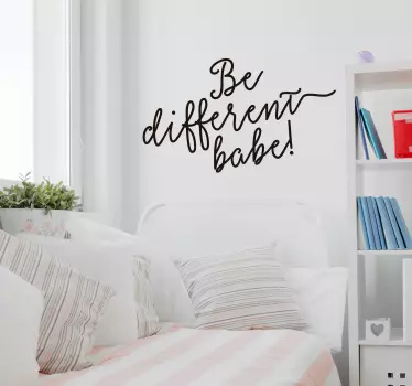 Dekoracja Be different babe - TenStickers