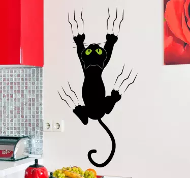 Naklejka dla dzieci kot na ścianie - TenStickers