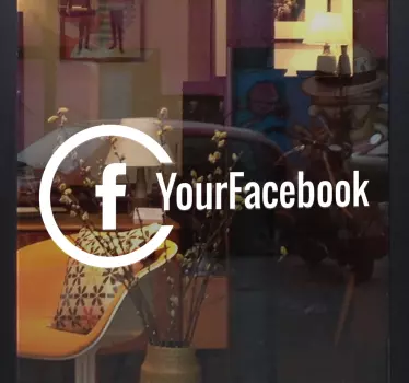 Naklejka na witrynę sklepową spersonalizowane konto Facebook - TenStickers