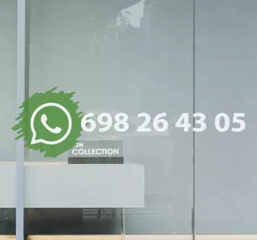 Naklejka na witrynę sklepową konfigurowalny numer kontaktowy - TenStickers