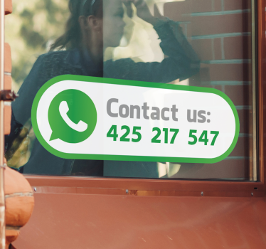 Naklejka skontaktuj się WhatsApp - TenStickers