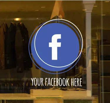Naklejka na okno Spersonalizowany krąg facebook - TenStickers
