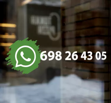 Naklejka na witrynę sklepową konfigurowalny numer kontaktowy - TenStickers