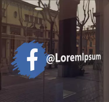 Naklejka na witrynę sklepową z własnym logo na Facebooku - TenStickers