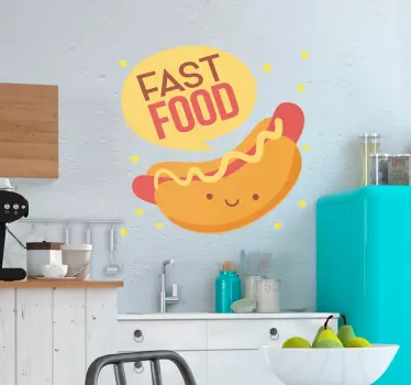 Naklejka na witrynę sklepową Hot dog - TenStickers