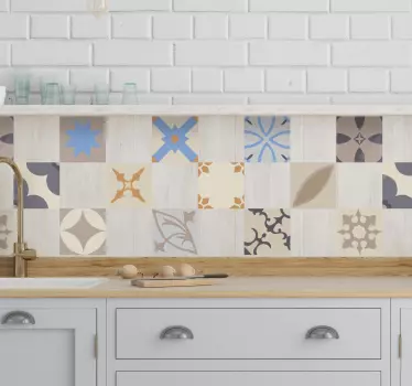 Naklejka na płytki wzory geometryczne - TenStickers