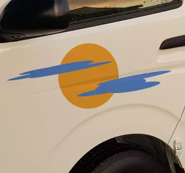 Naklejka na kampera słońce i chmury - TenStickers