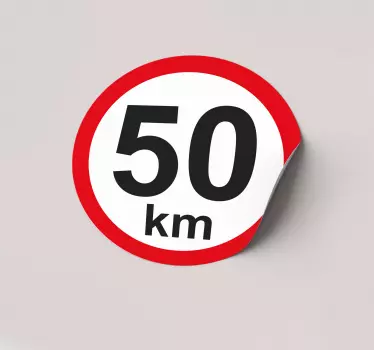 Naklejka ścienna znaki drogowe personalizowany limit prędkości - TenStickers