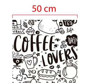 Naklejka na szybę do kuchni miłośnicy kawy - TenStickers