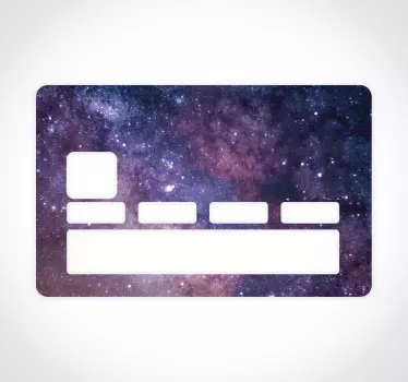 Naklejka na kartę płatniczą fioletowe galaxy - TenStickers