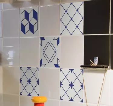 Naklejki na płytki wzory geometryczne - TenStickers