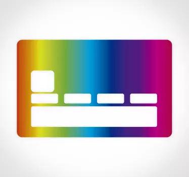 Naklejka na kartę kredytową w kolorach tęczy - TenStickers