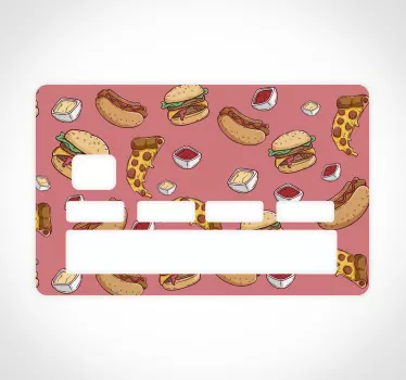 Naklejka na kartę burgery i hot dogi fast food  - TenStickers