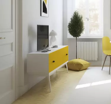 Naklejka meblowa matowy żółty - TenStickers