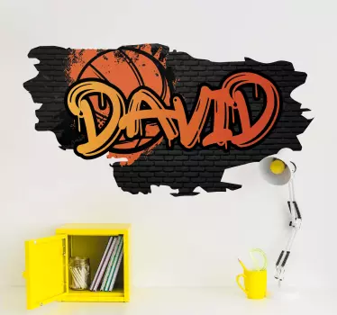 Naklejka na ścianę dla dzieci w stylu graffiti koszykarskim - TenStickers
