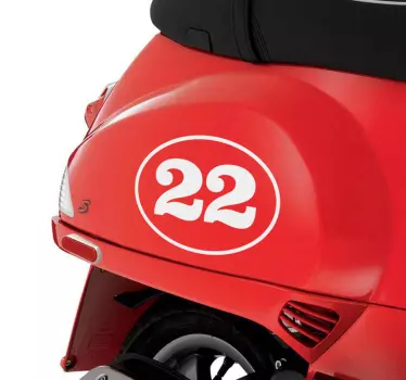 Naklejka na motocykl numer - TenStickers