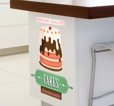 Naklejka tort retro - TenStickers