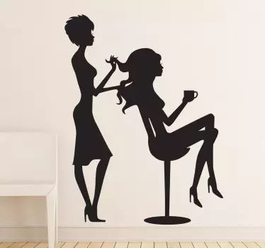 Naklejka na ścianę fryzjer - TenStickers