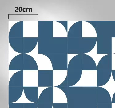 Okleina na meble Niebieski okrąg geometryczny wzór sztuki art - TenStickers