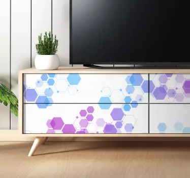 Okleina meblowa Eleganckie sześciany - TenStickers