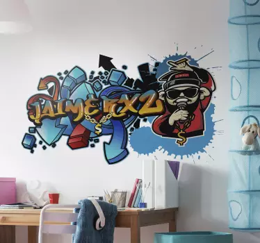 Naklejka na ścianę sztuka graffiti spersonalizowane - TenStickers