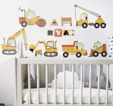Zestaw naklejek koparki zabawki - TenStickers