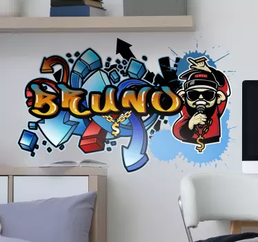 Naklejka na ścianę sztuka graffiti spersonalizowane - TenStickers