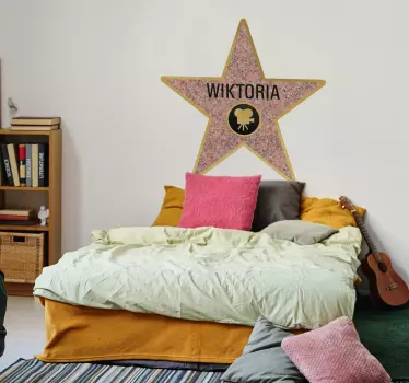 Naklejka na ścianę personalizowana gwiazda Hollywood - TenStickers