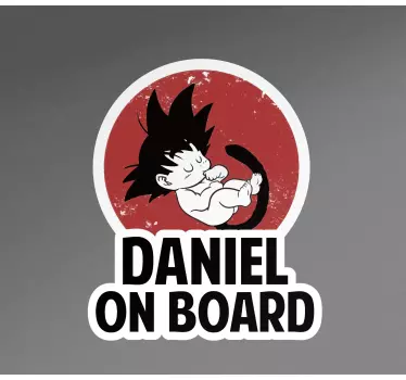Naklejka Dziecko w aucie czerwony projekt - TenStickers