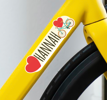 Naklejka na rower dwa serca - TenStickers