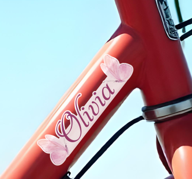 Naklejka na rower szczęśliwy motyl - TenStickers