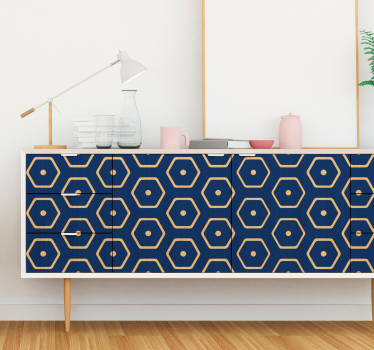 Naklejka na meble do salonu minimalistyczna geometria - TenStickers