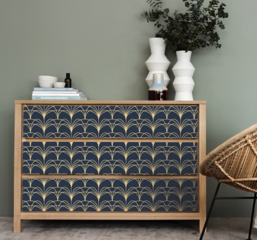 Okleina na meble Nowoczesny złoty wzór w stylu art deco - TenStickers