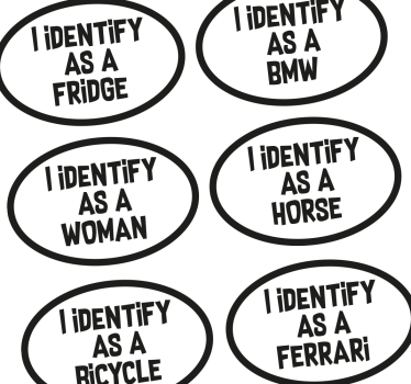 Naklejka na samochód utożsamiam się jako - TenStickers