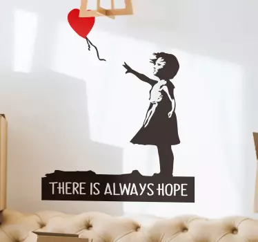 Banksy zawsze mają nadzieję, że naklejka ścienna - TenStickers