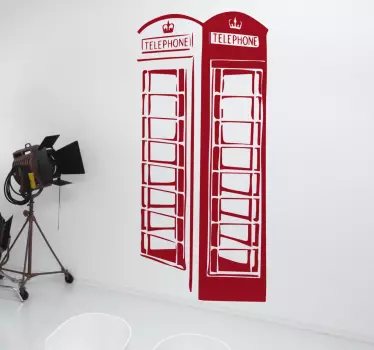 Budka telefoniczna naklejka ścienna - TenStickers