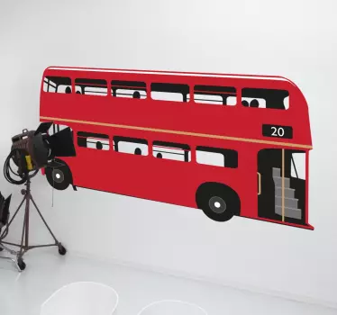 Naklejka na ścianę do salonu bus londyński - TenStickers