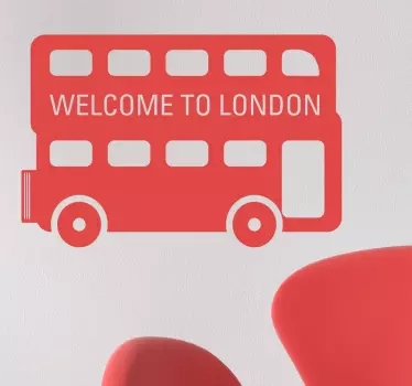 Bus Witaj w Londynie naklejka ścienna - TenStickers