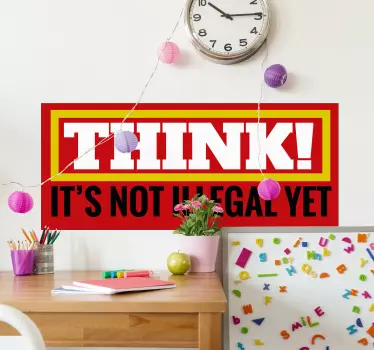 Cytat na ścianę Myśl - TenStickers